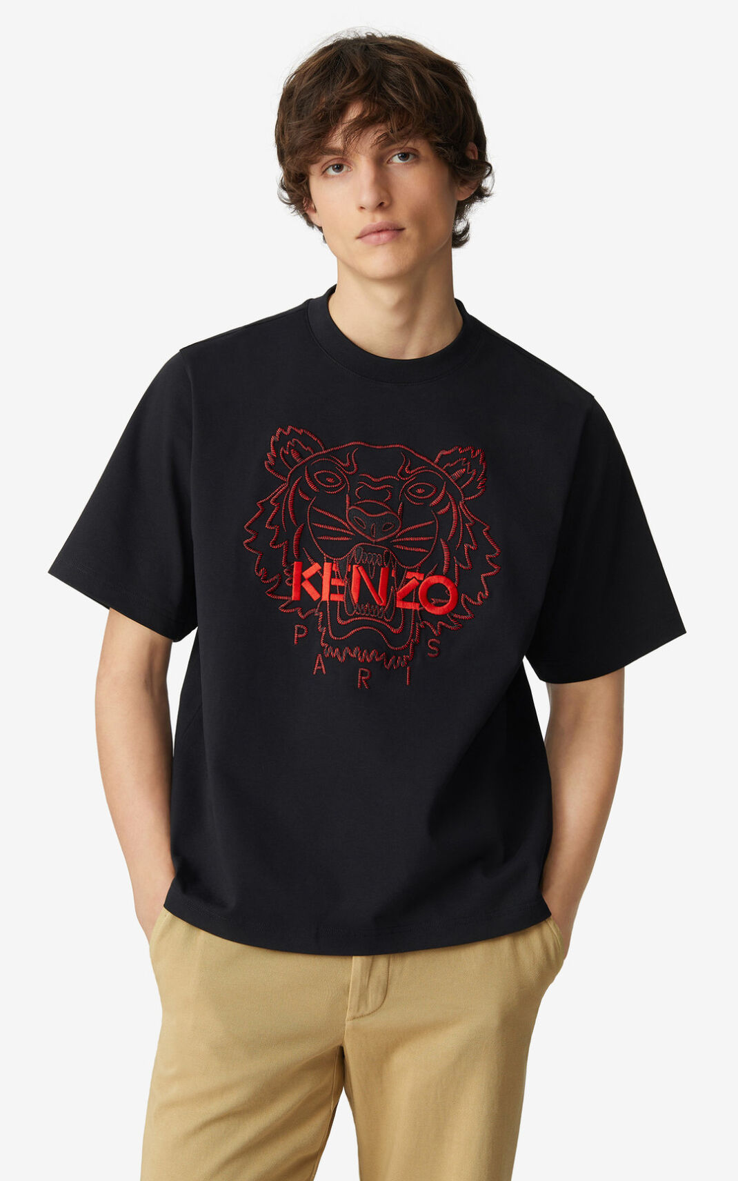 Kenzo Tiger loose fitting T Shirt Herr | 42309-GQNB